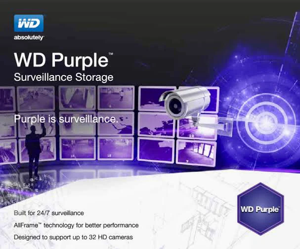 1TB WD Purple Surveillance Hardrive - Image 3