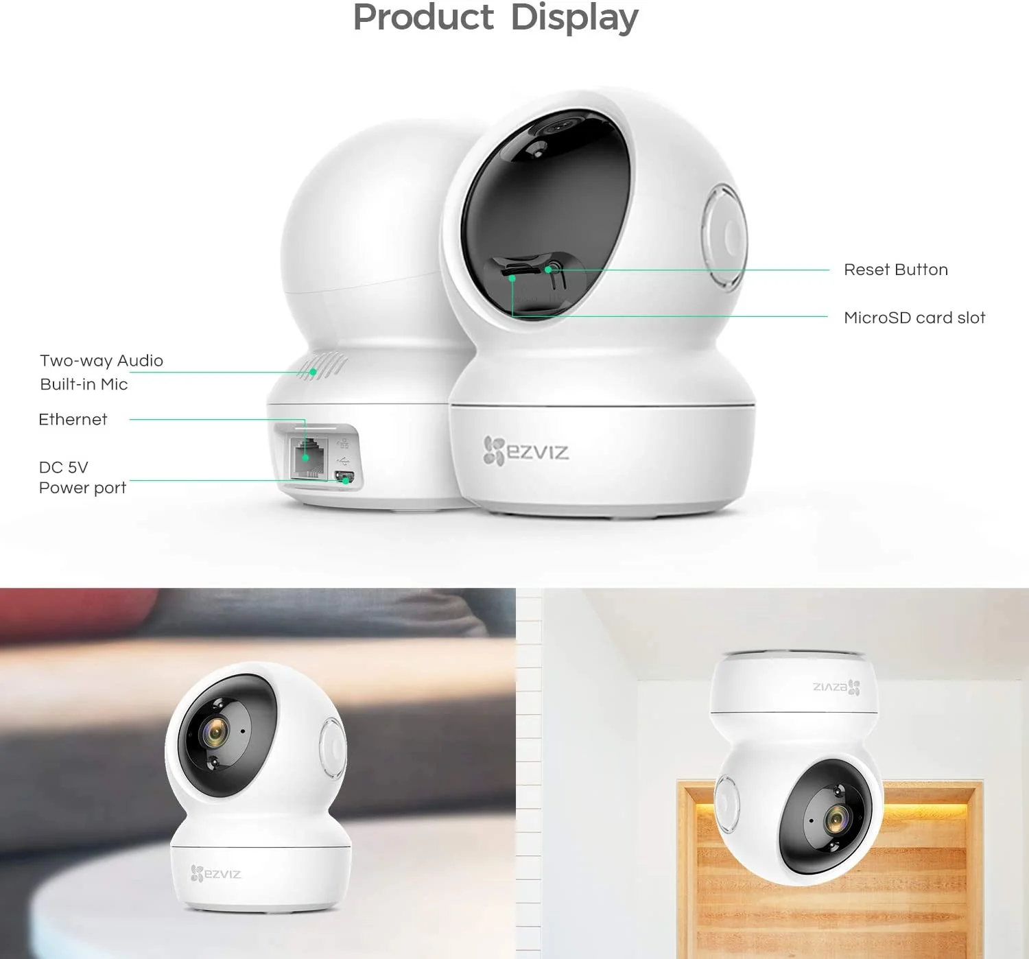 EZVIZ C6N 1080p Full HD Pan&Tilt WiFi IP Camera - Image 5