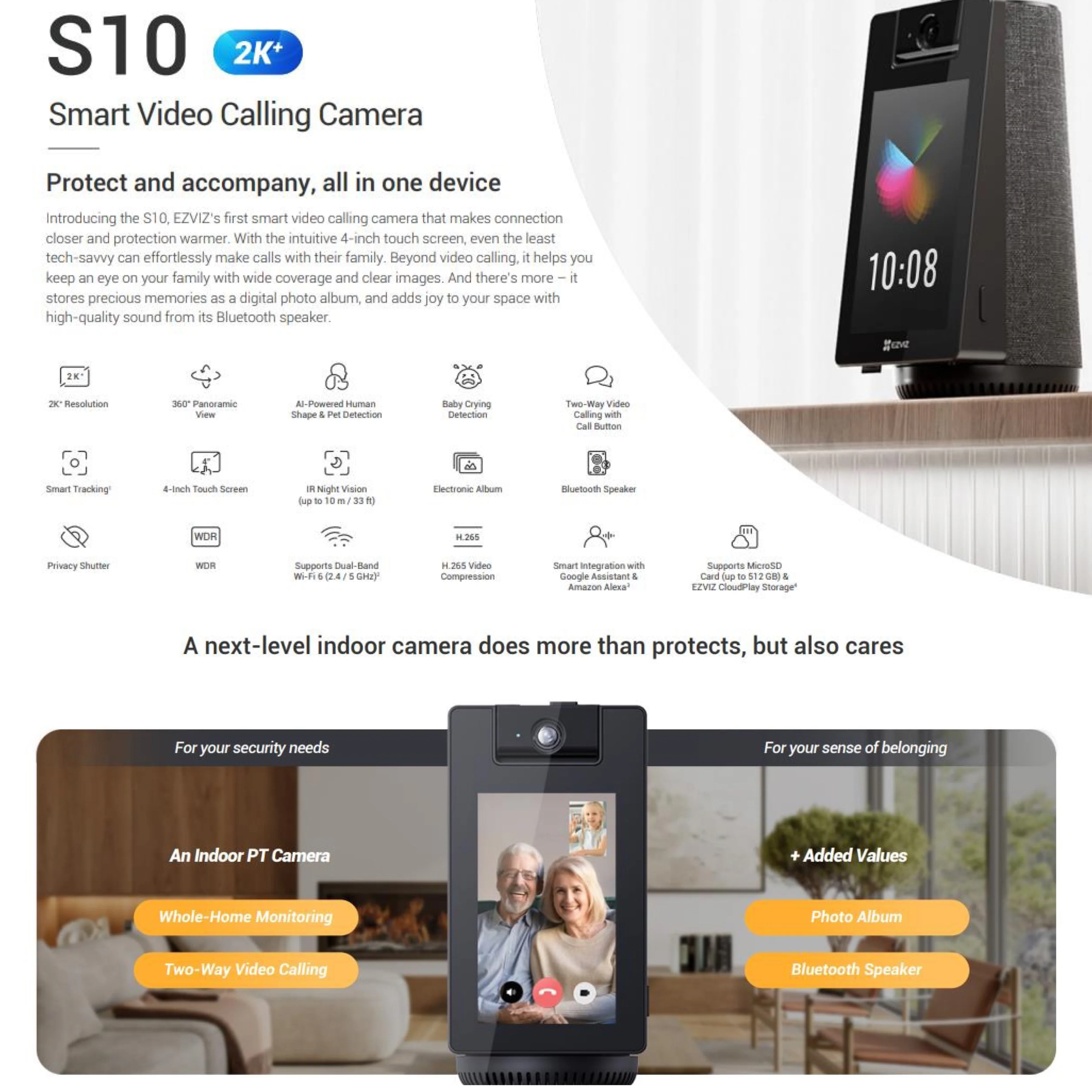 EZVIZ S10 Smart Video Calling Camera - Image 2
