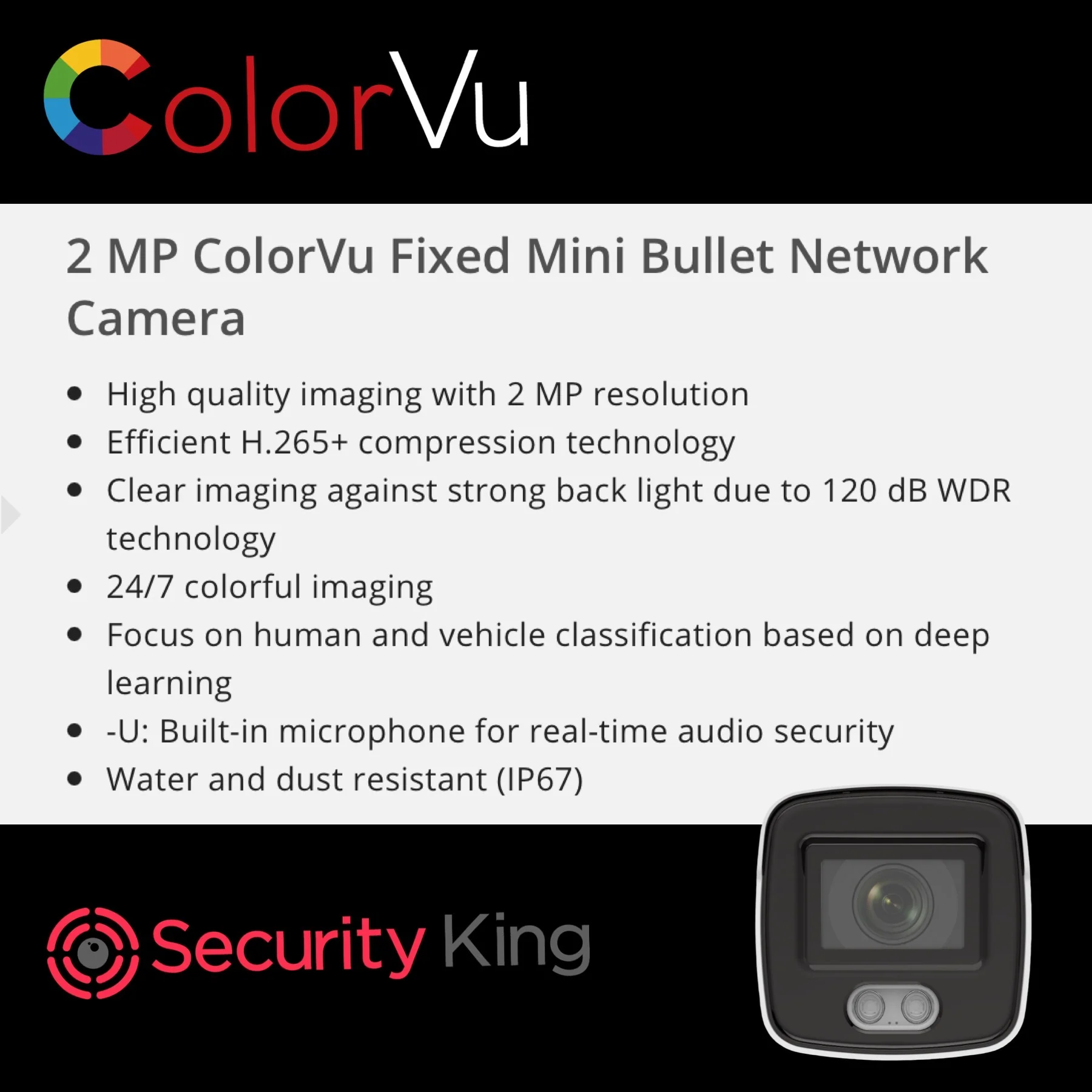 Hikvision 2MP ColorVu Bullet Network Camera - Image 2