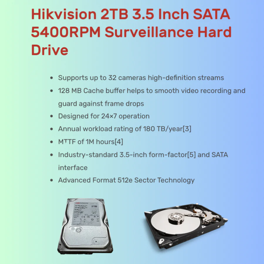 Hikvision 2TB Surveillance Hard Drive - Image 3