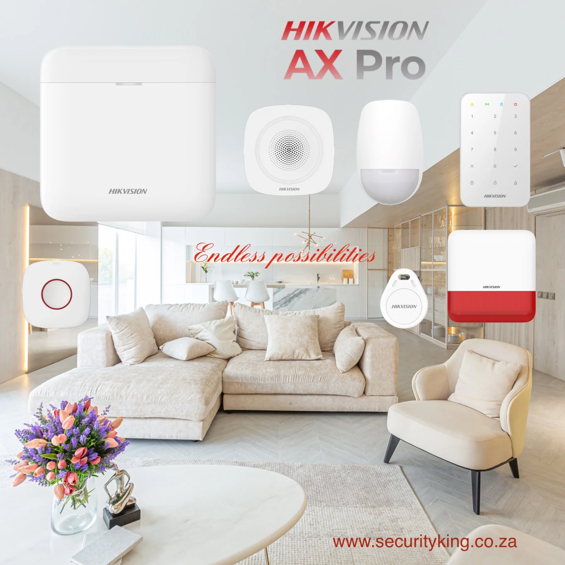 Hikvision AX PRO 96 Zone Wireless Control Panel Kit DS-PWA96-KIT-WE - Image 3