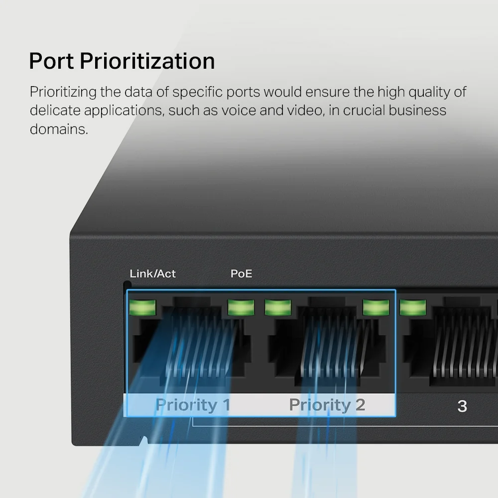 Mercusys MS110P 10-Port 10/100Mbps Desktop Switch with 8-Port PoE+ - Image 8