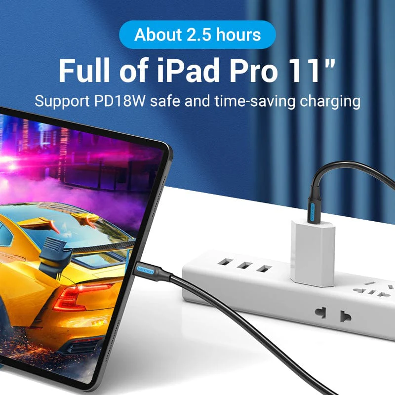Vention 1m USB-C to USB-C 2.0 Cable - Image 3